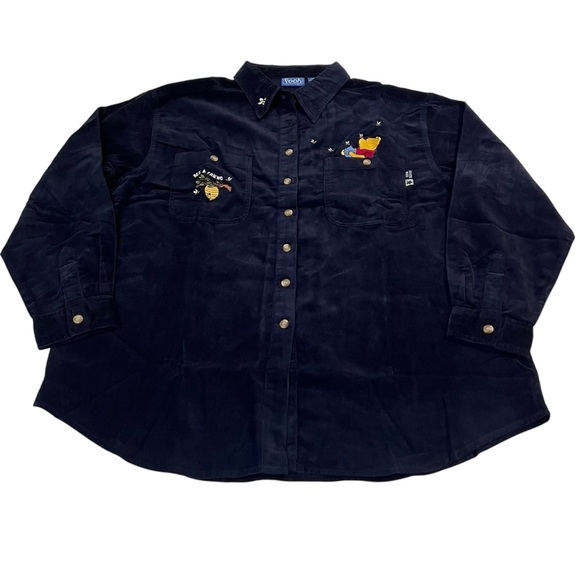 Vintage Winnie the Pooh “Bee a Friend” Corduroy Shirt | XL - Picture 1 of 6
